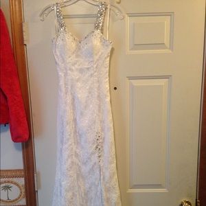 White Lace Pageant Dress size 0